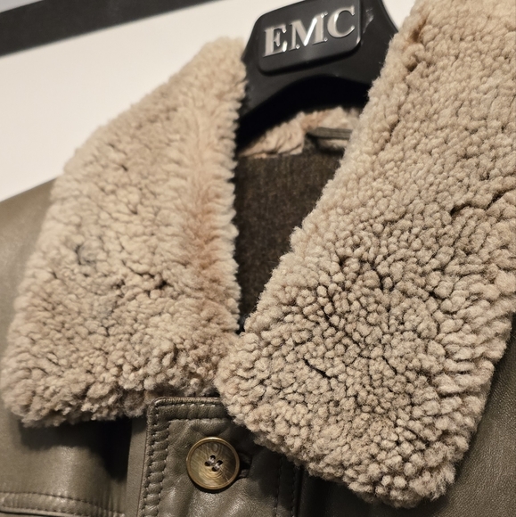 Vintage Mabrun Leather / Wool Coat made in Italy. - Picture 7 of 11